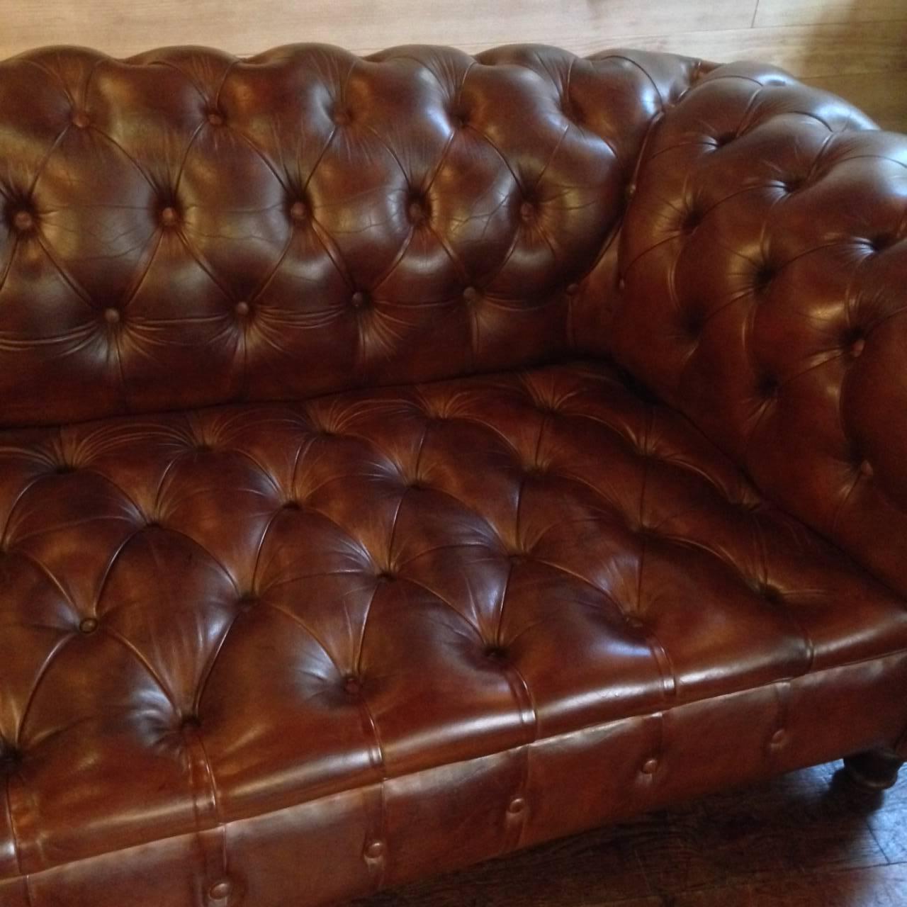 Leather 20th Century Chesterfield Sofa For Sale