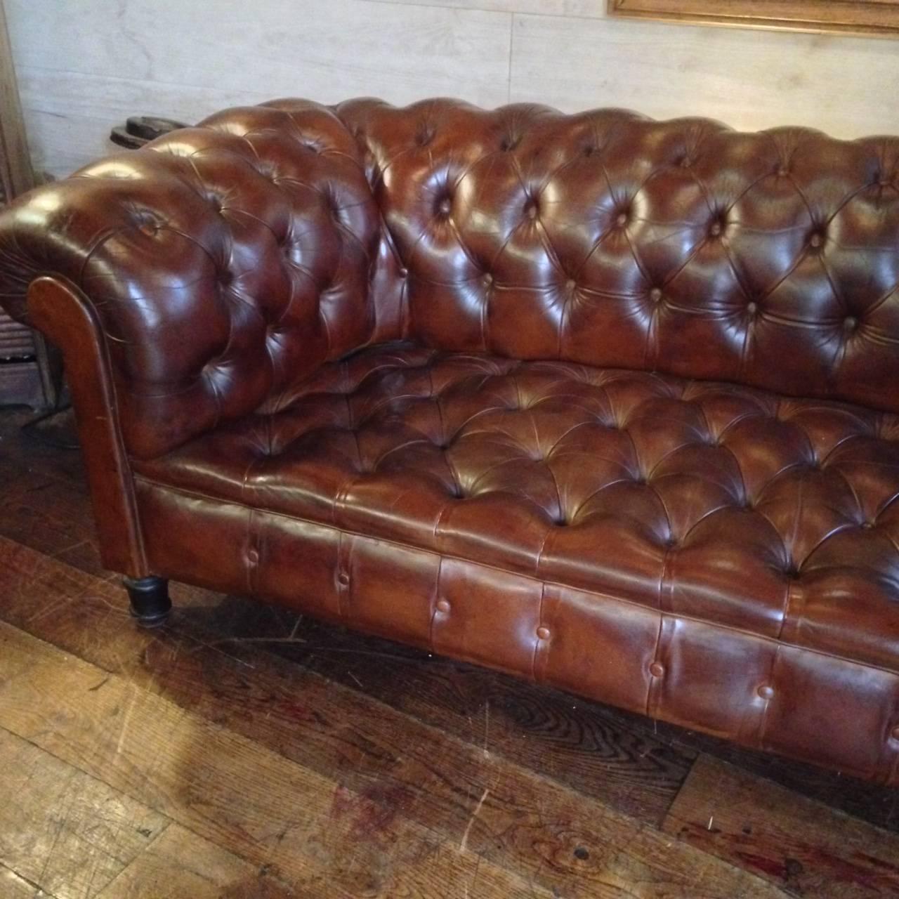 French 20th Century Chesterfield Sofa For Sale