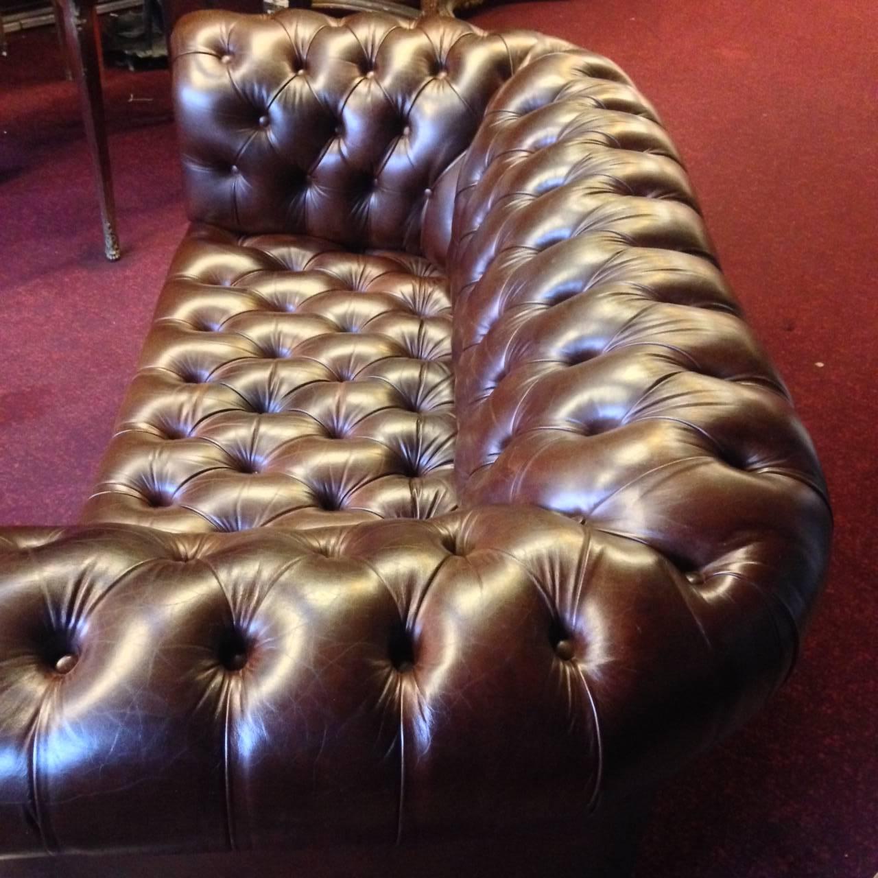 Leather 20th Century Chesterfield Sofa For Sale