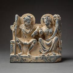 Gandhara Schist Relief of Hariti and Pancika