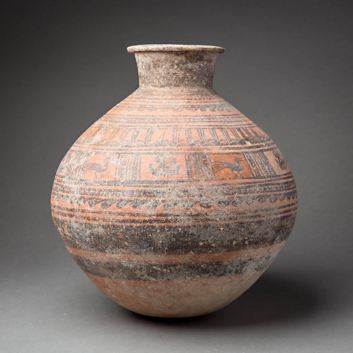Indian Indus Valley Painted Earthenware Jar For Sale