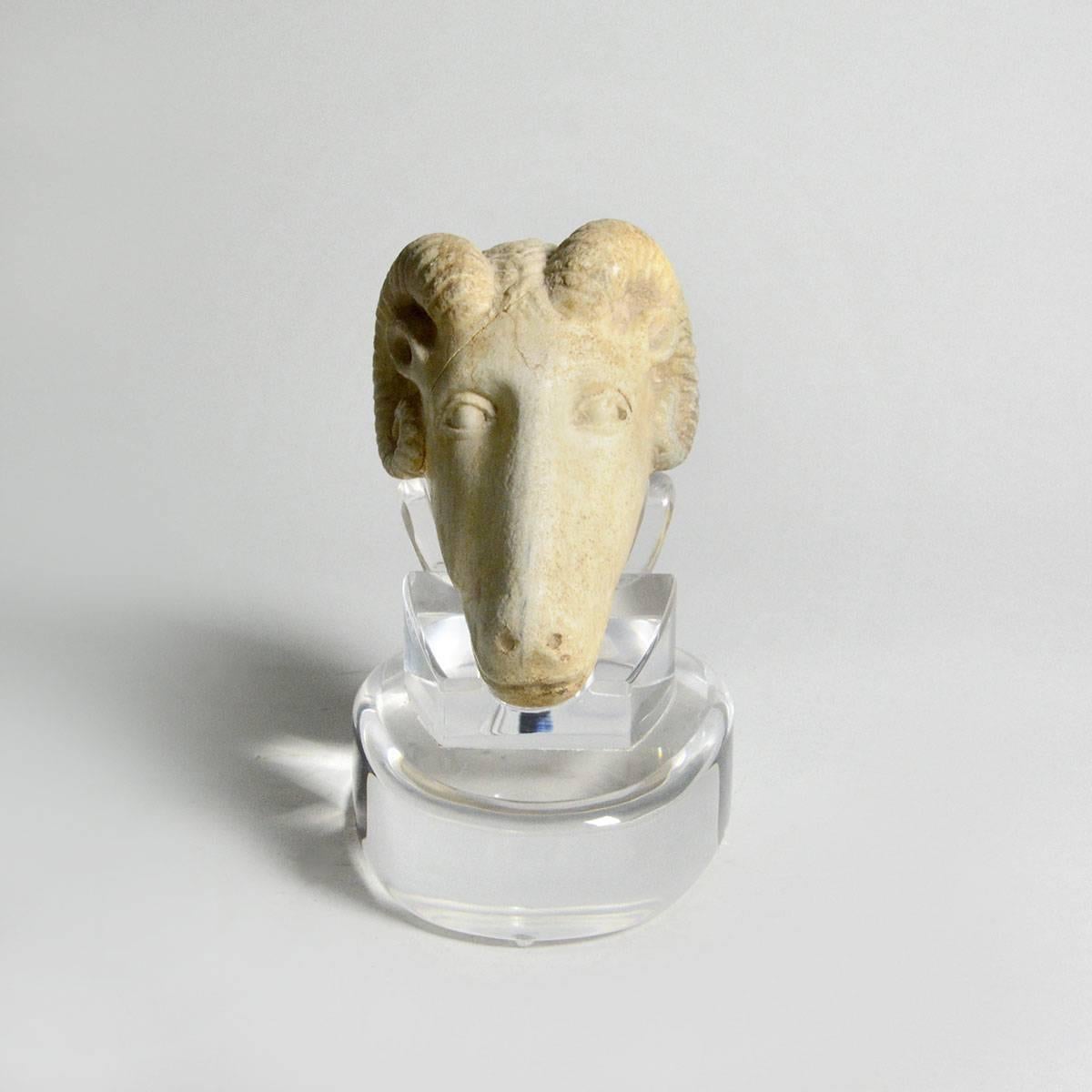 Classical Roman Roman Sculpture of a Ram's Head For Sale
