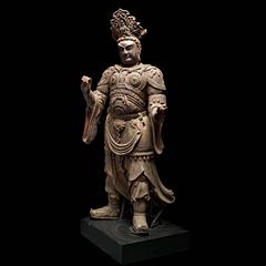 Pair of Qing Dynasty Wooden Figures