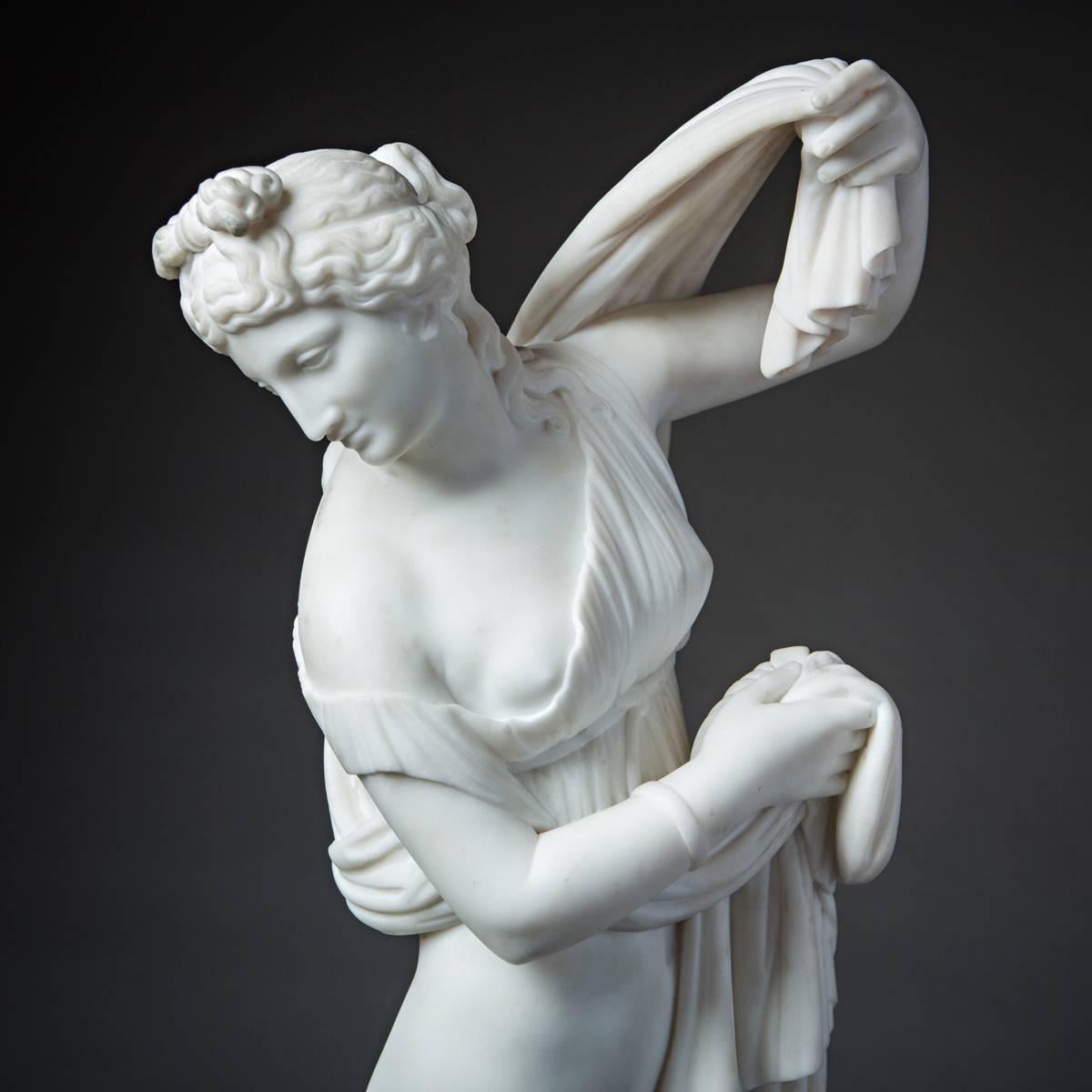 19th Century Marble Statue of the Aphrodite Kallipygos In Good Condition For Sale In Beverly Hills, CA