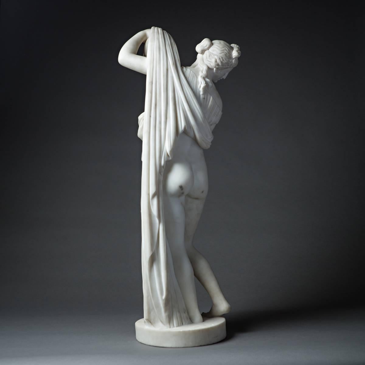 Carved 19th Century Marble Statue of the Aphrodite Kallipygos For Sale