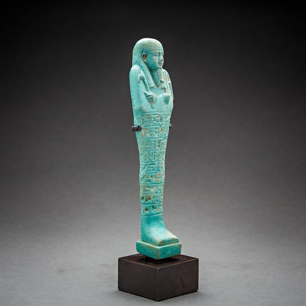 Egyptian Ushabti of the 26th Dynasty In Good Condition For Sale In Beverly Hills, CA