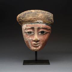 Egyptian Polychrome Wooden Mask