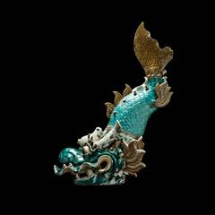 Ming Glazed Terracotta Architectural Sculpture of a Dragon Fish