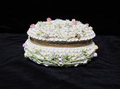 Dresden Porcelain Hinged Dresser Box