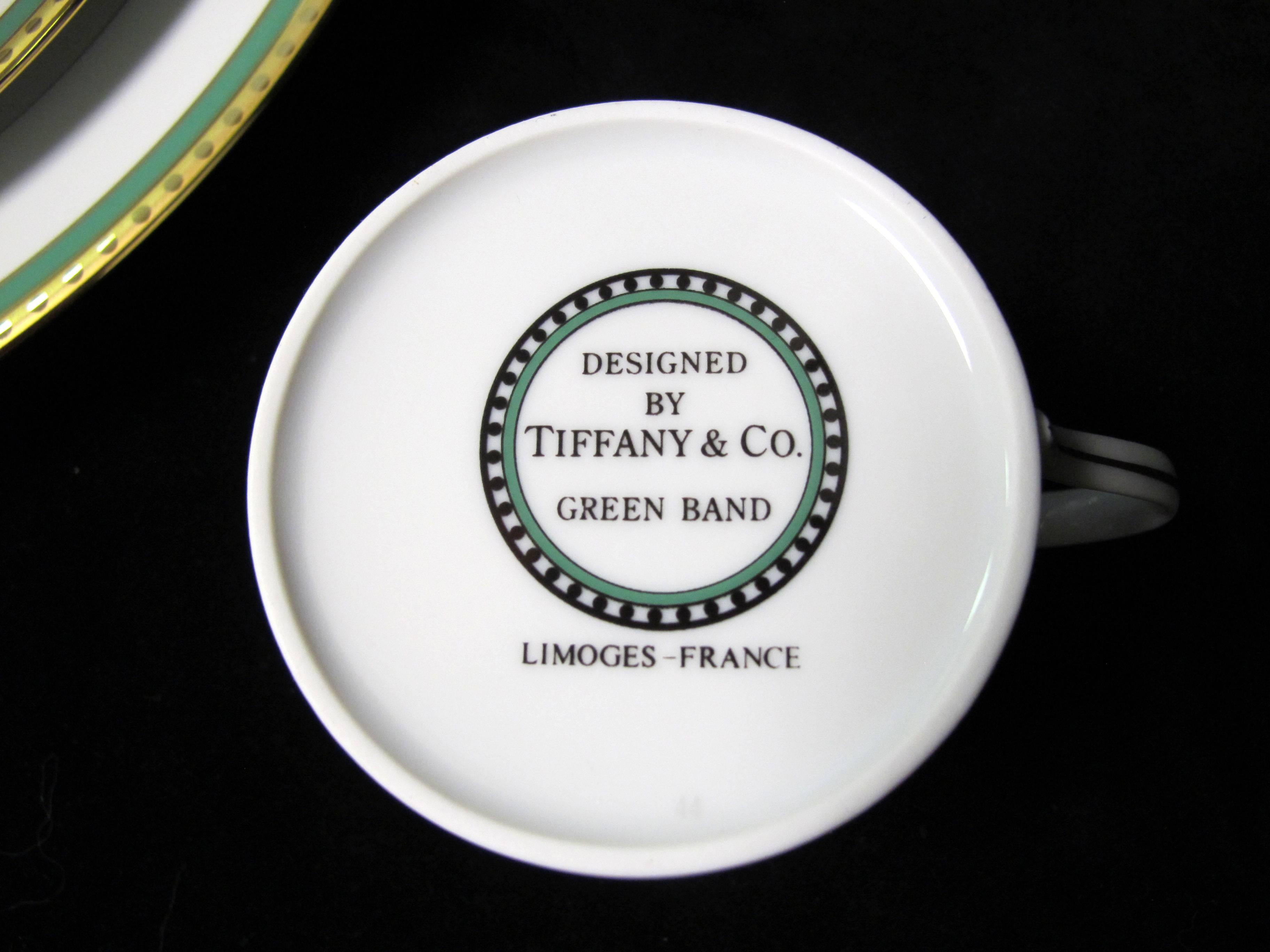 Tiffany & Co. Green Band, Single Place Setting of Five Pieces For Sale 1