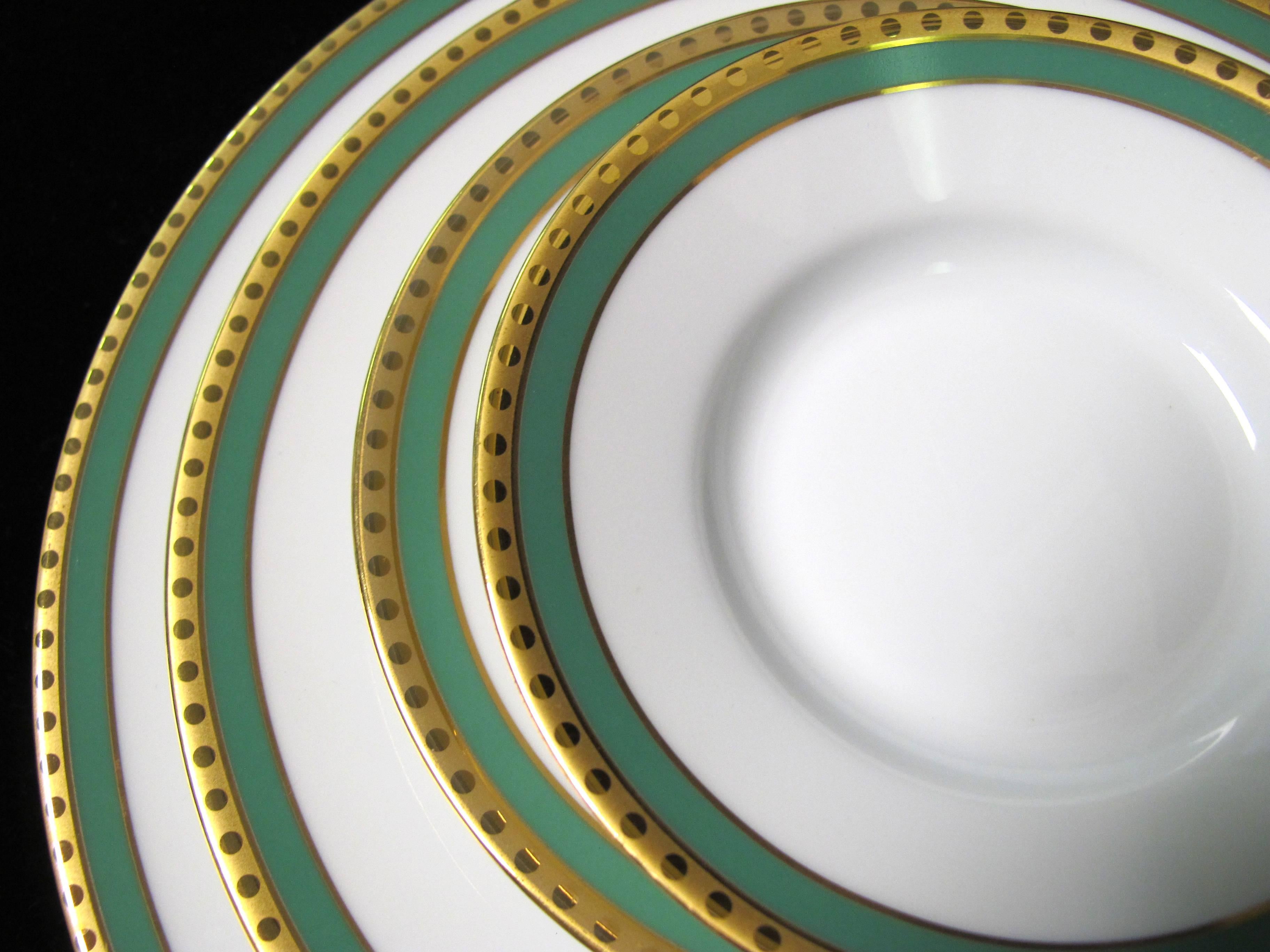 Late 20th Century Tiffany & Co. Green Band, Single Place Setting of Five Pieces For Sale