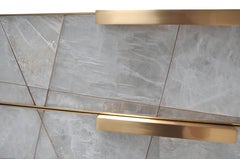 Mosaic Dresser in Selenite, Bronze and American Walnut by Newell Design