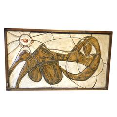 1950s Abstract Wall Ceramic Panel