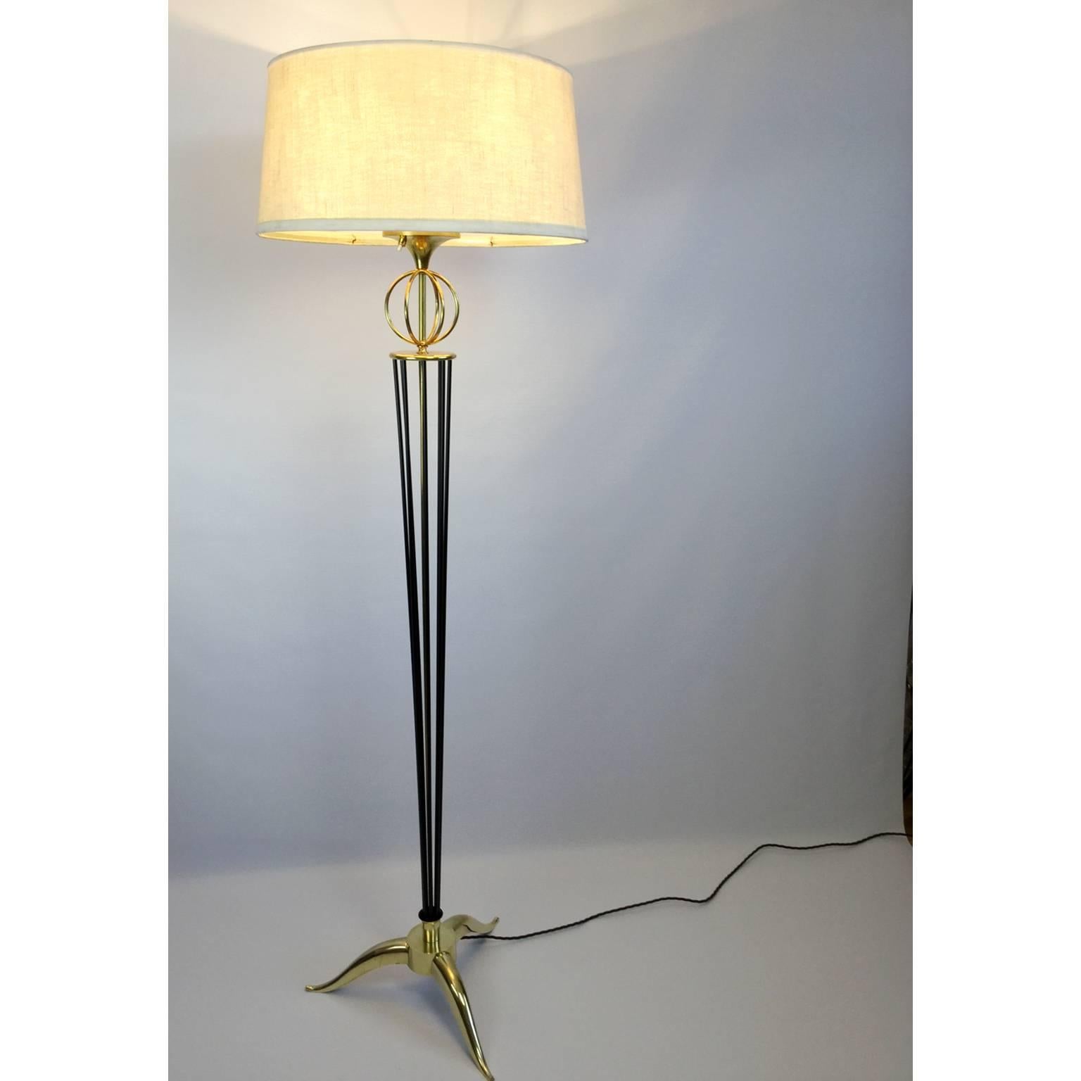 Mid-Century Modern Maison Arlus Floor Lamp For Sale