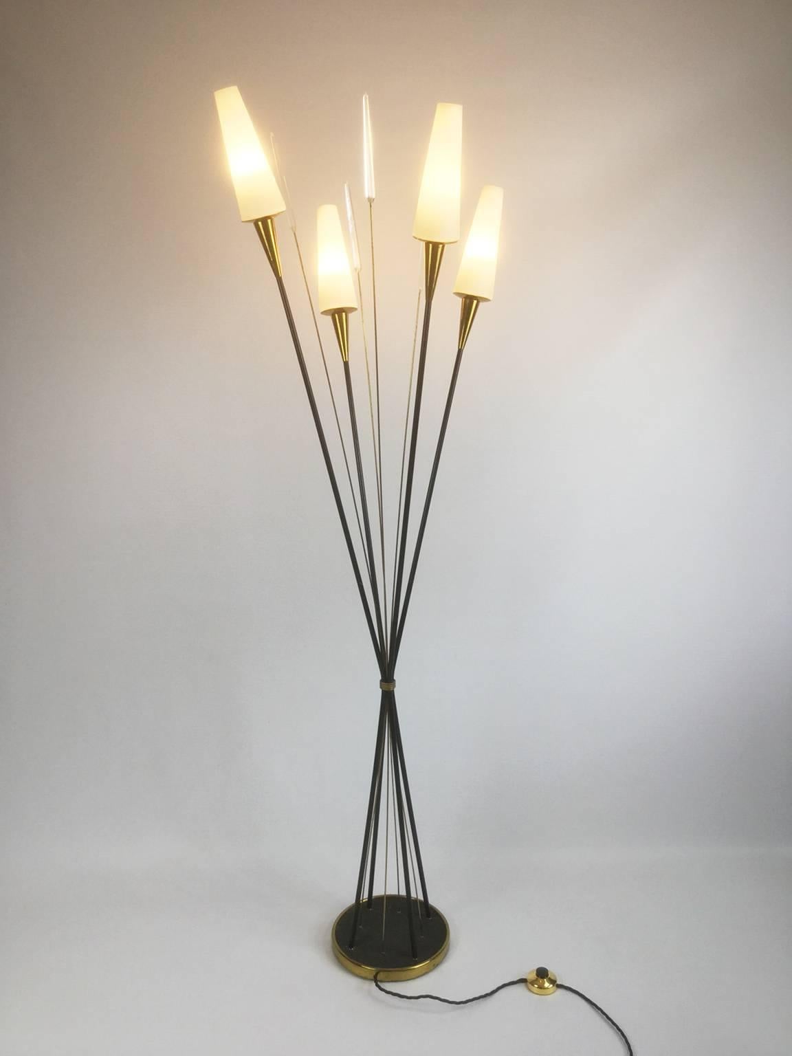 Mid-Century Modern 1950s Maison Lunel Floor Lamp For Sale