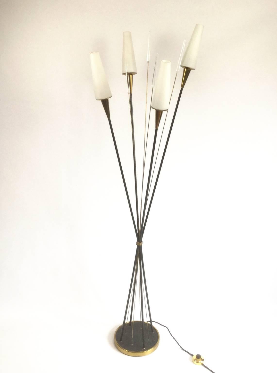 1950s Maison Lunel Floor Lamp In Good Condition For Sale In London, GB