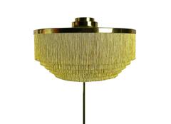 Hans-Agne Jakobsson Model "G-110" Silk Fringe Brass Floor Lamp