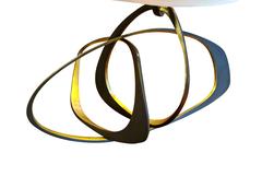 Herve Van Der Straeten Black and Gold Patinated Bronze Table Lamp