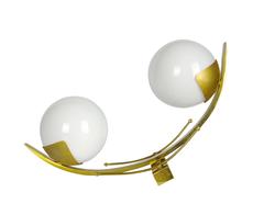 Stilnovo Brass and Glass Sconces Produced in Italy 1960s