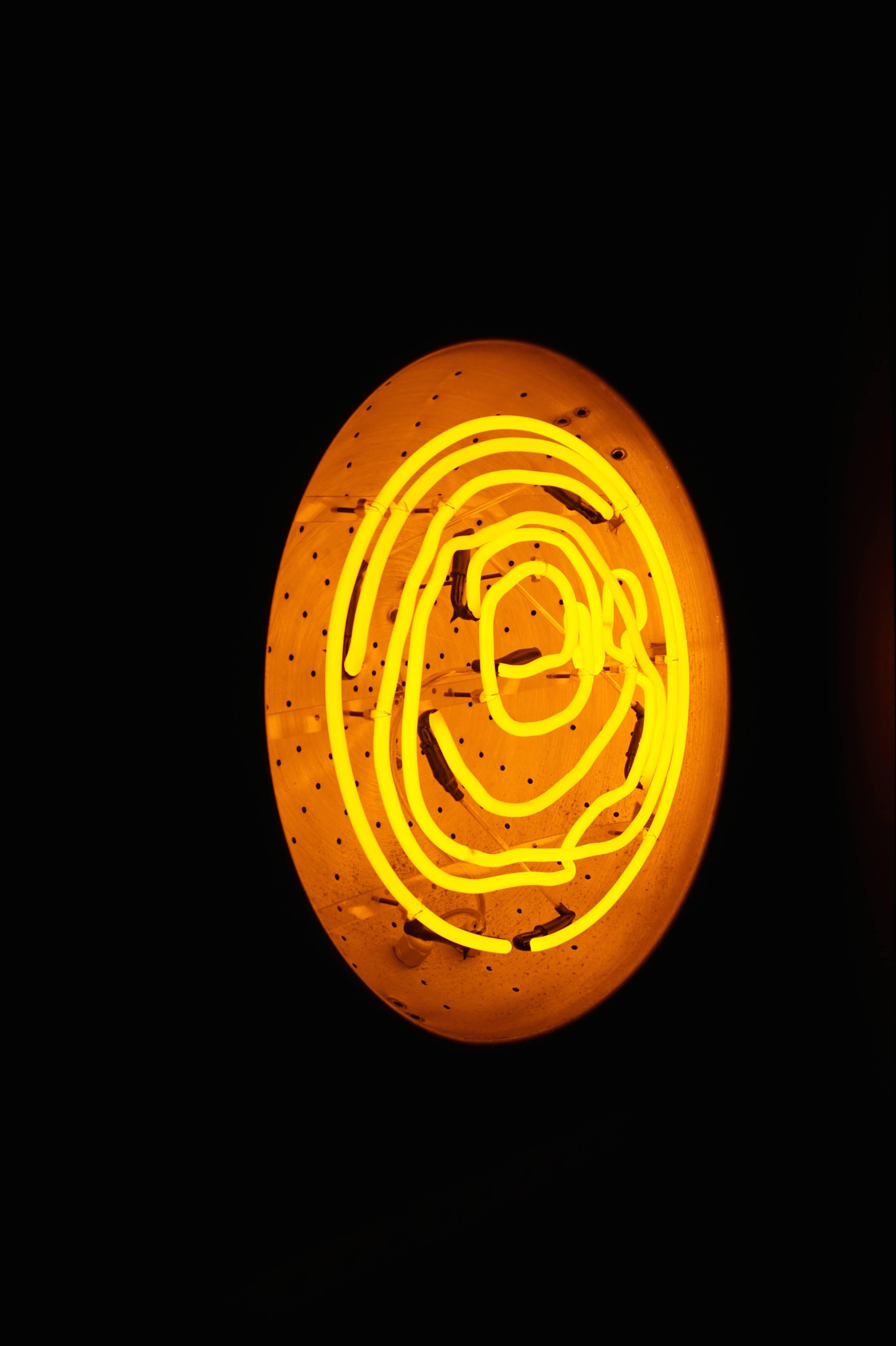 Industrial Chris Bracey Neon Colander Cabbage Lamp for Soho House London Unique Piece For Sale