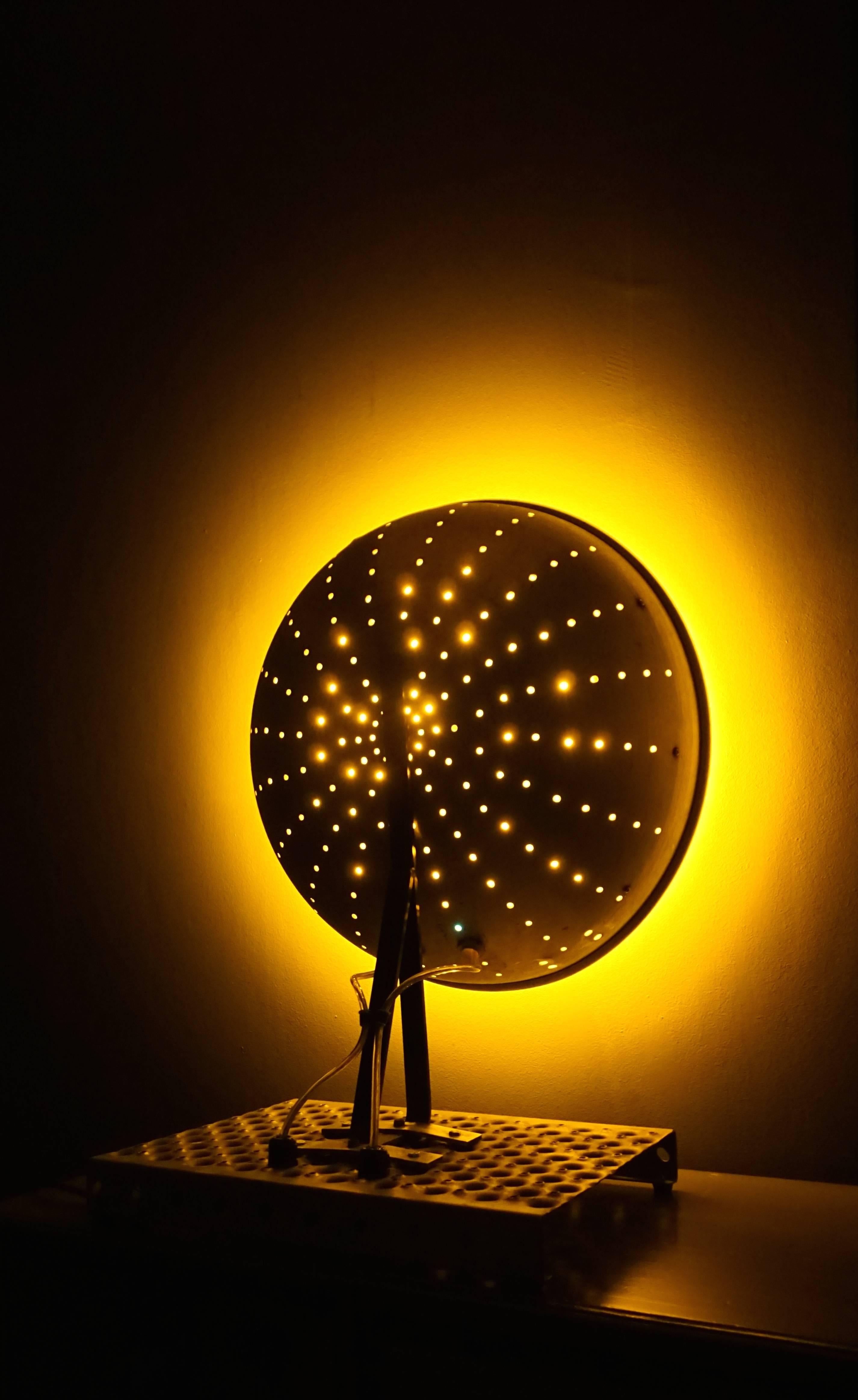 Chris Bracey Neon Colander Cabbage Lamp for Soho House London Unique Piece For Sale 1