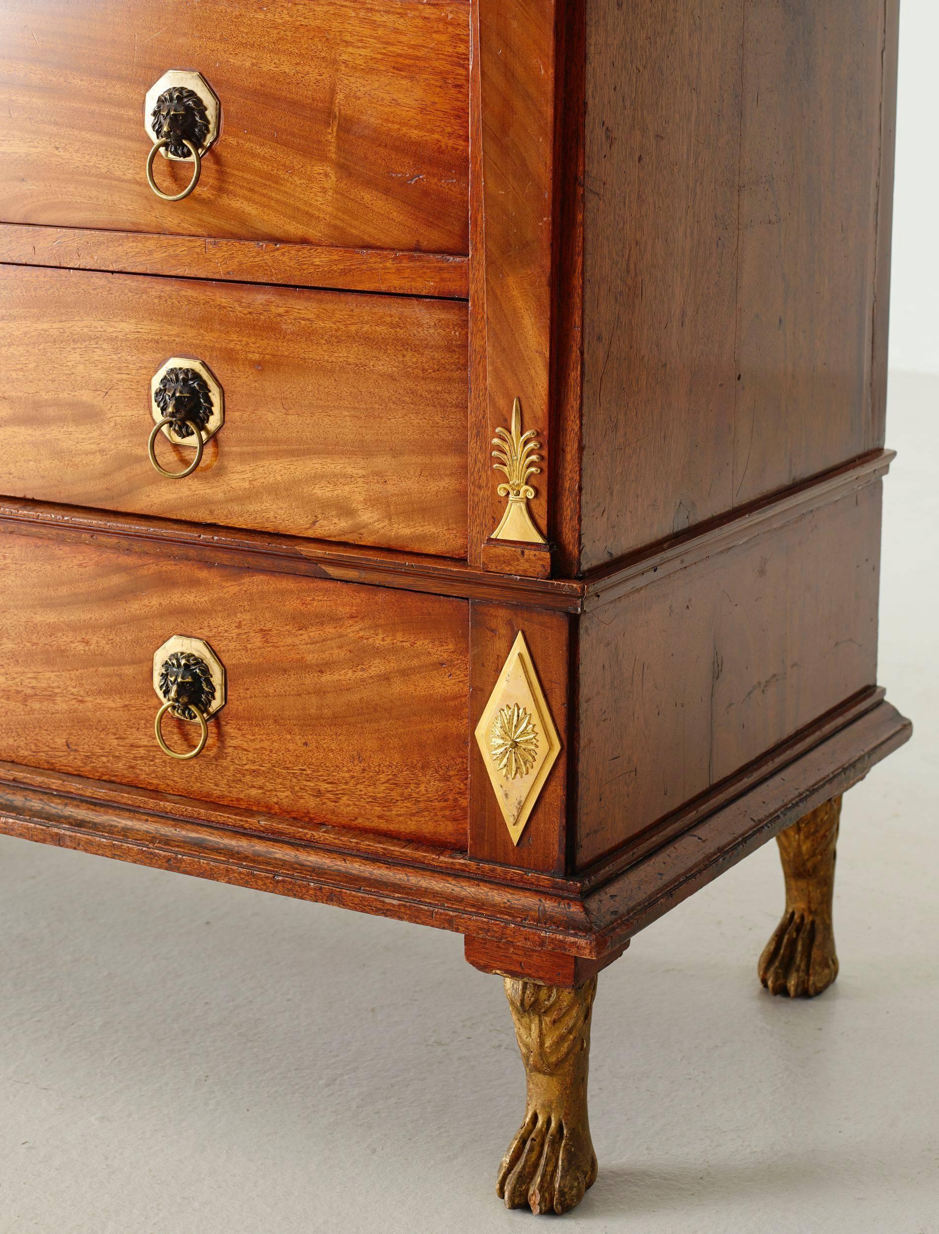Swedish Late Gustavian Secretaire a Abbatant with Porfhyr Top In Excellent Condition For Sale In Helsingborg, SE