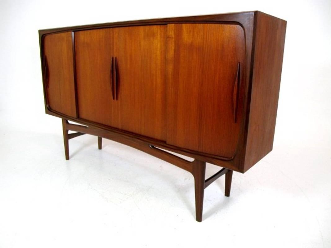 Danish Very Nice Sideboard in Teak with Sliding Doors