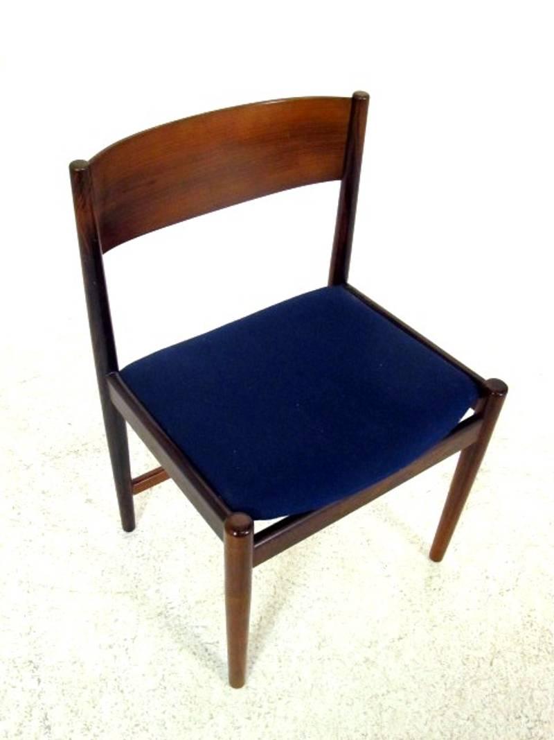 Set of Six Rosewood Chairs by Kurt Østervig for Sibast Furniture In Excellent Condition For Sale In Helsingborg, SE