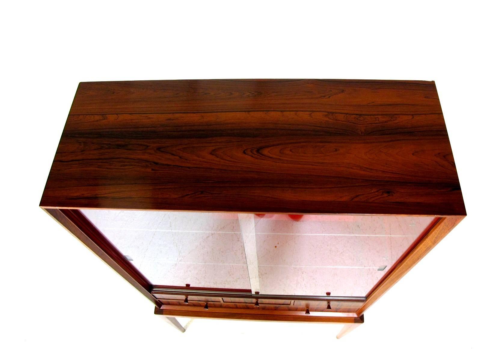 Mid-20th Century Scandinavian Mid-Century Rosewood Display Cabinet Designed by Svante Skogh