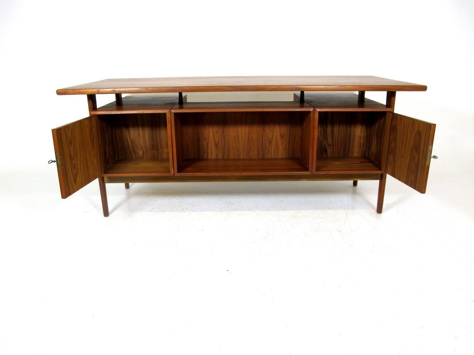 Free Standing Executive Desk with a Floating Top Designed by Kai Kristiansen 2