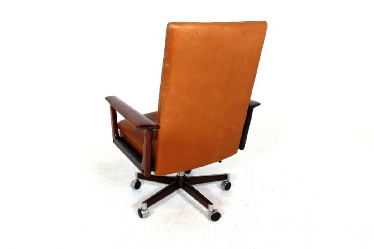 Danish Office Desk Chair by Arne Vodder for Sibast Furniture in Rosewood and Leather