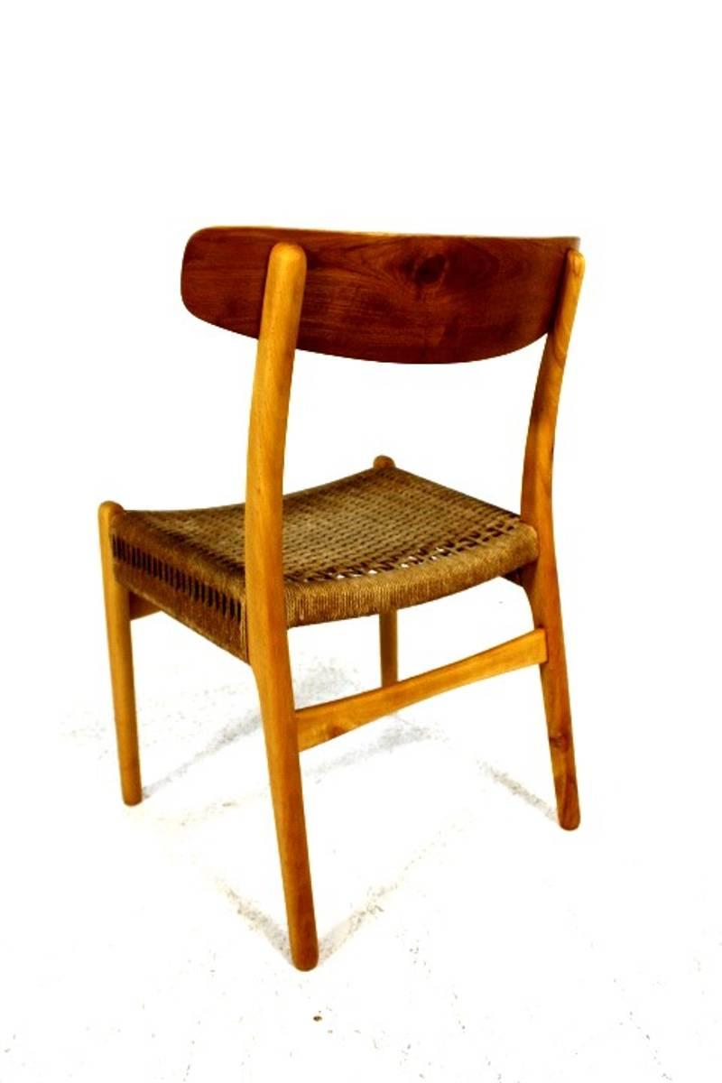 Mid-20th Century Set of Six Dining Chairs Ch23 by Hans J Wegner for Carl Hansen and Søn For Sale