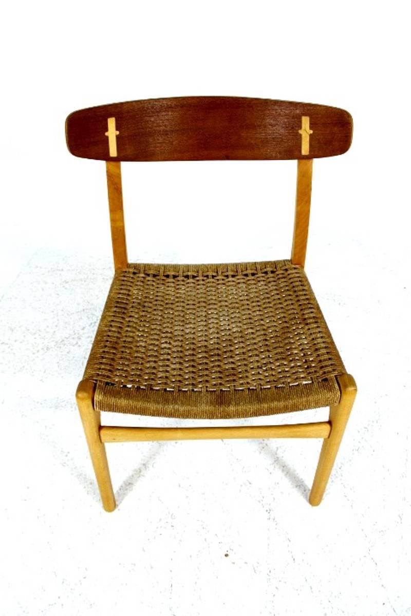 Danish Set of Six Dining Chairs Ch23 by Hans J Wegner for Carl Hansen and Søn For Sale