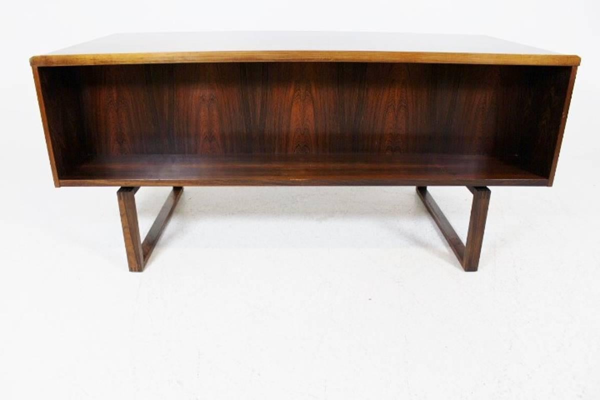 Rare Rosewood Desk Designed by Kai Kristiansen for Preben Schou Andersen In Good Condition In Helsingborg, SE