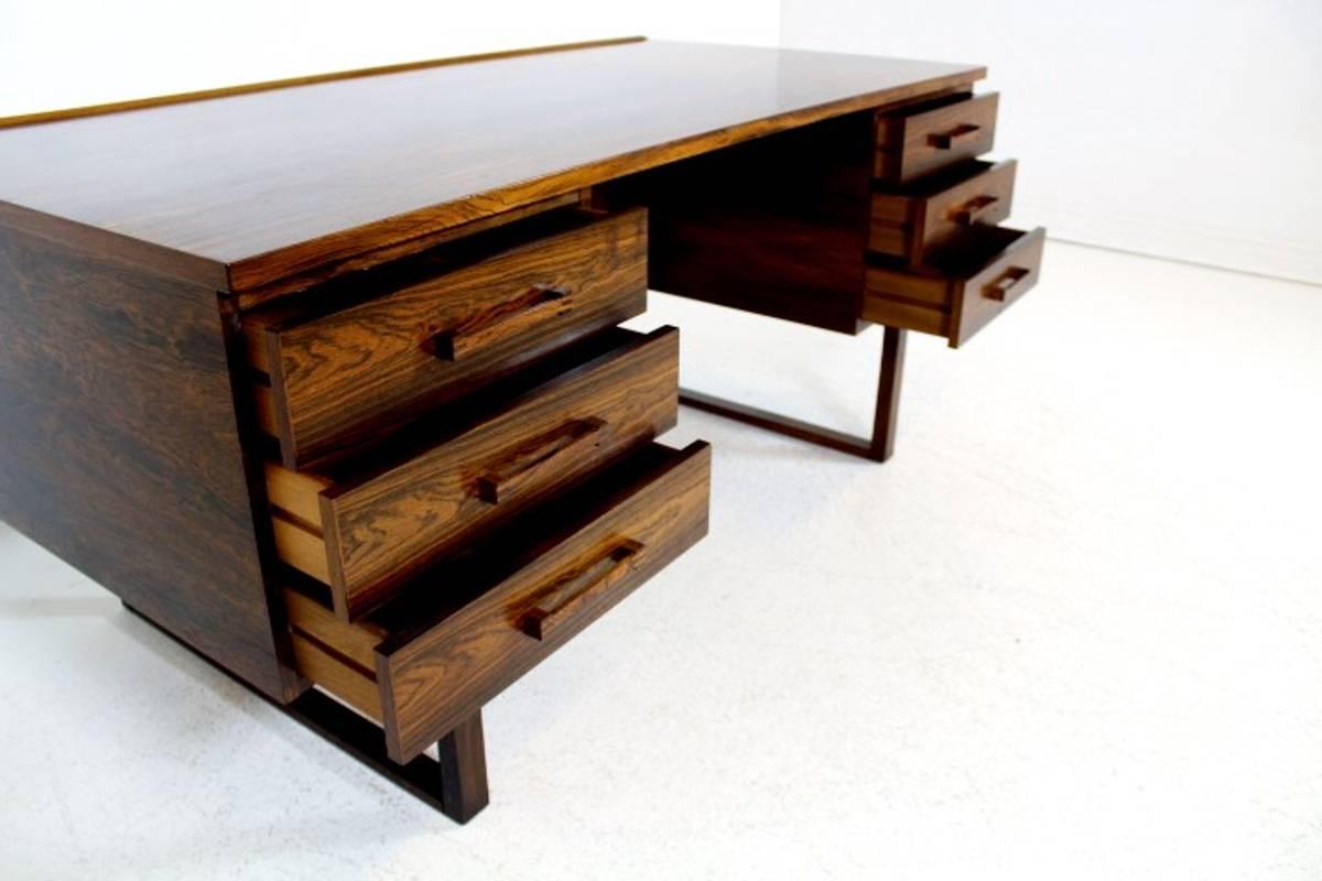 Scandinavian Modern Rare Rosewood Desk Designed by Kai Kristiansen for Preben Schou Andersen