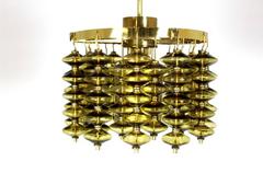 Hans-Agne Jakobsson Ceiling Lamp in Brass and Glass T581/H Estrella