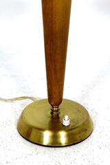 Scandinavian Mid-Century Table Lamp in Brass and Teak Made by ASEA Sweden