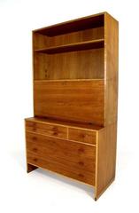 Secretary on Top of Dresser with Drop Front Desk by Hans J Wegner Oak and Teak