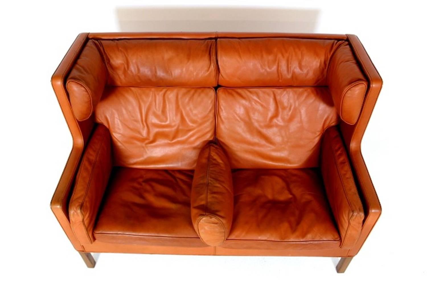 High Back Leather Sofa 