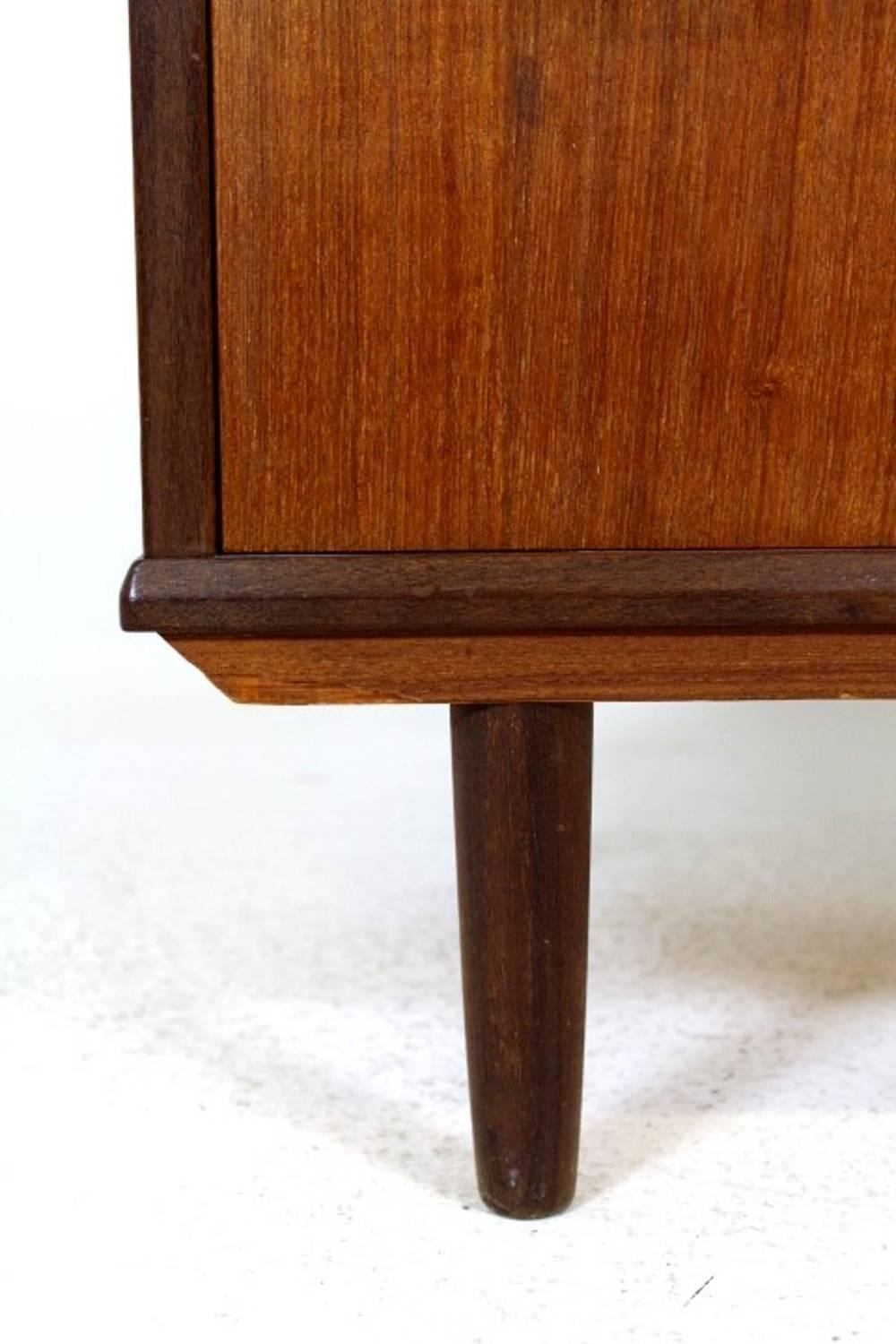 Mid-20th Century Scandinavian modern Six Drawers Tallboy Made in Teak in the 1960s