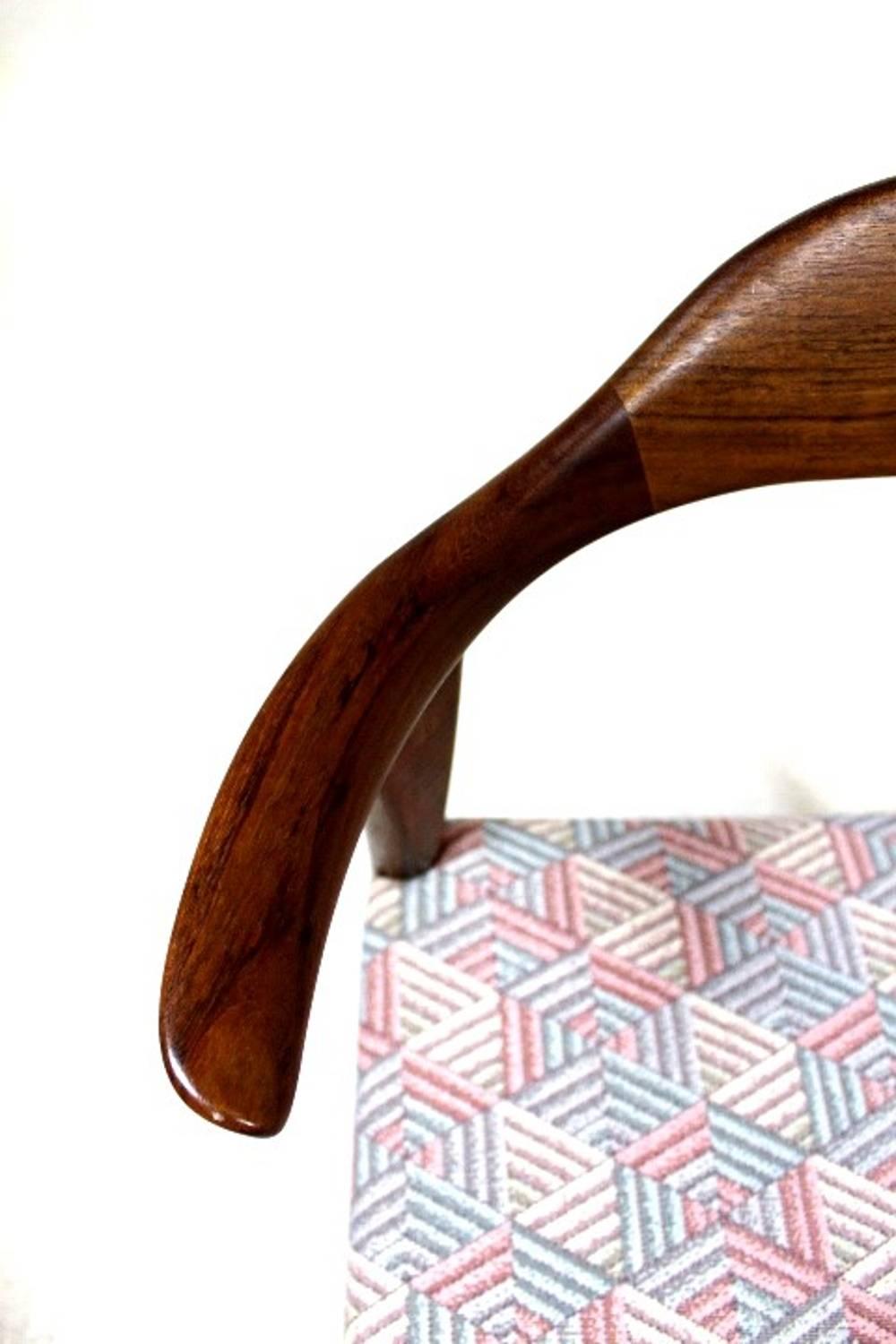 Mid-20th Century Pair of Bull Horn Chair by Harry Østergaard for Randers Møbelfabrik Teak For Sale