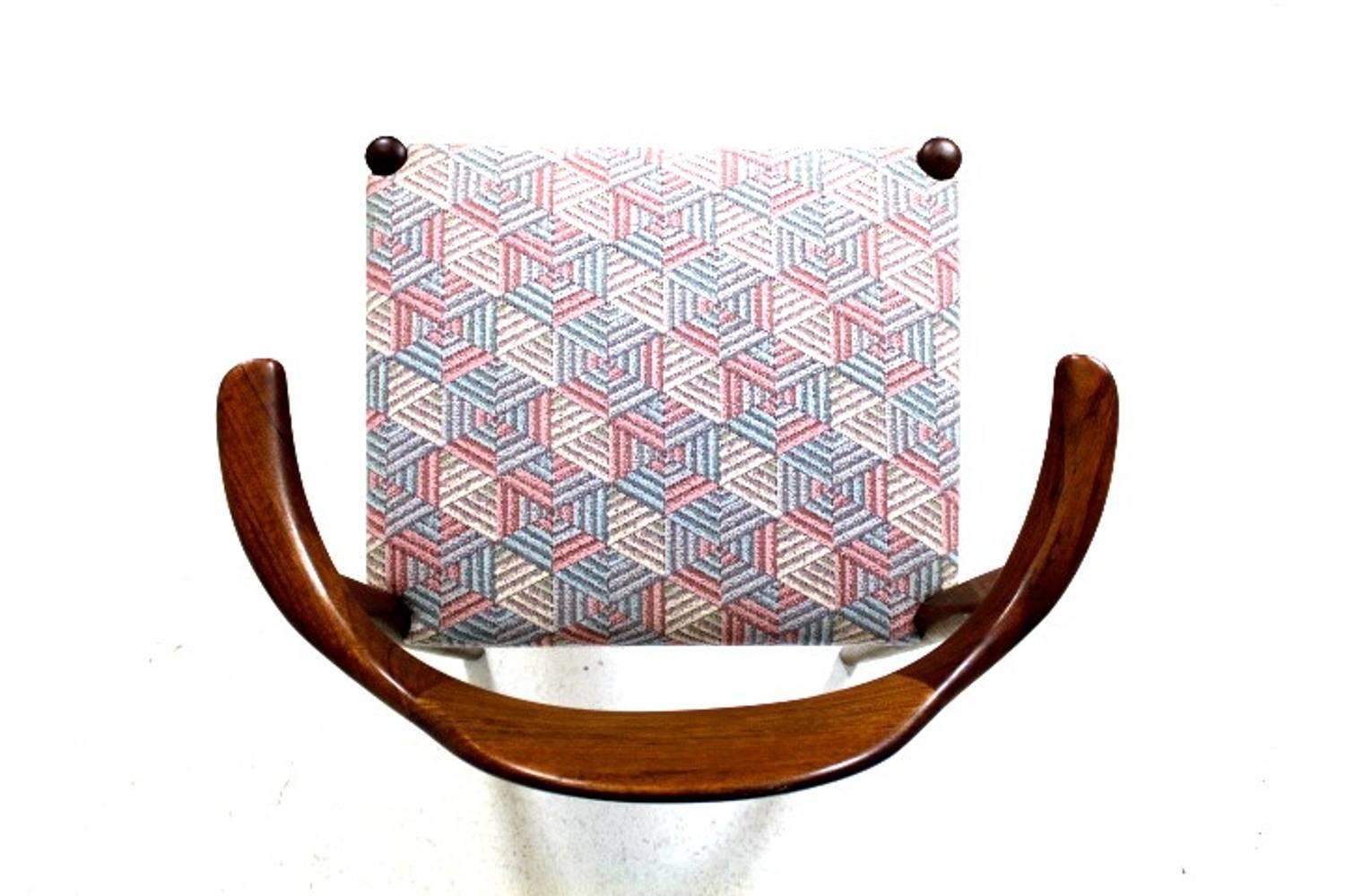 Danish Pair of Bull Horn Chair by Harry Østergaard for Randers Møbelfabrik Teak For Sale