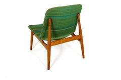 Pair of Lounge Chairs with Curved Beautiful Shape Made in Oak Swedish