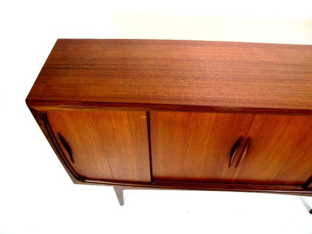 Mid-20th Century Very Nice Sideboard in Teak with Sliding Doors