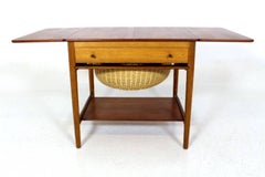 Sewing Table in Teak and Oak by Hans J. Wegner, for Andreas Tuck, Model AT-33