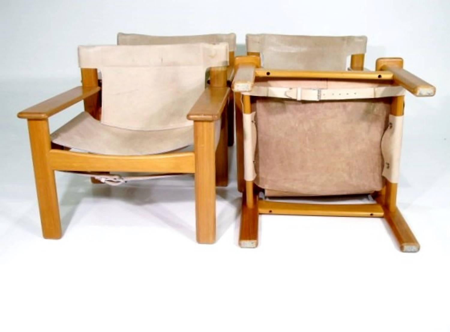 Scandinavian Modern Four Rare Lounge Chairs 