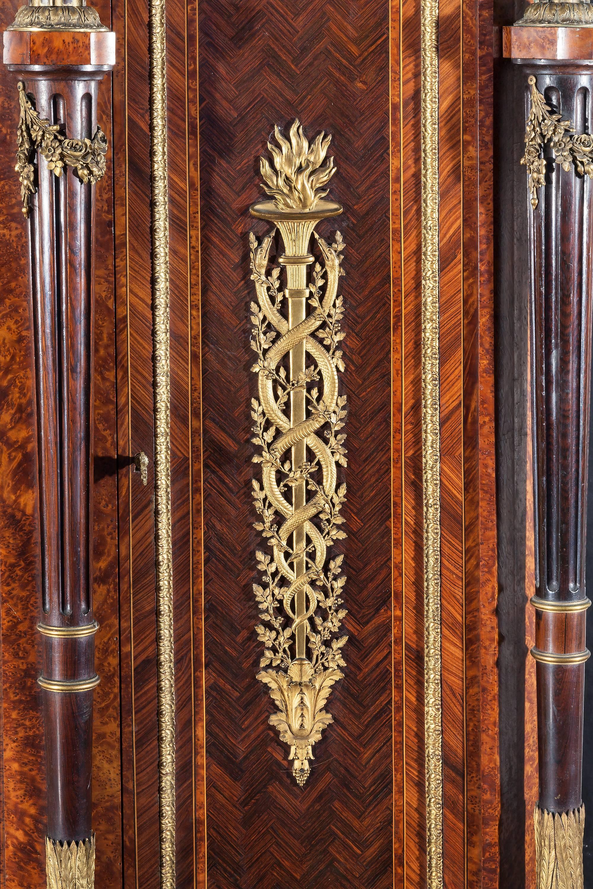 Pair of Mid-19th Century French Inlay Cabinet, Napoleon III For Sale 1
