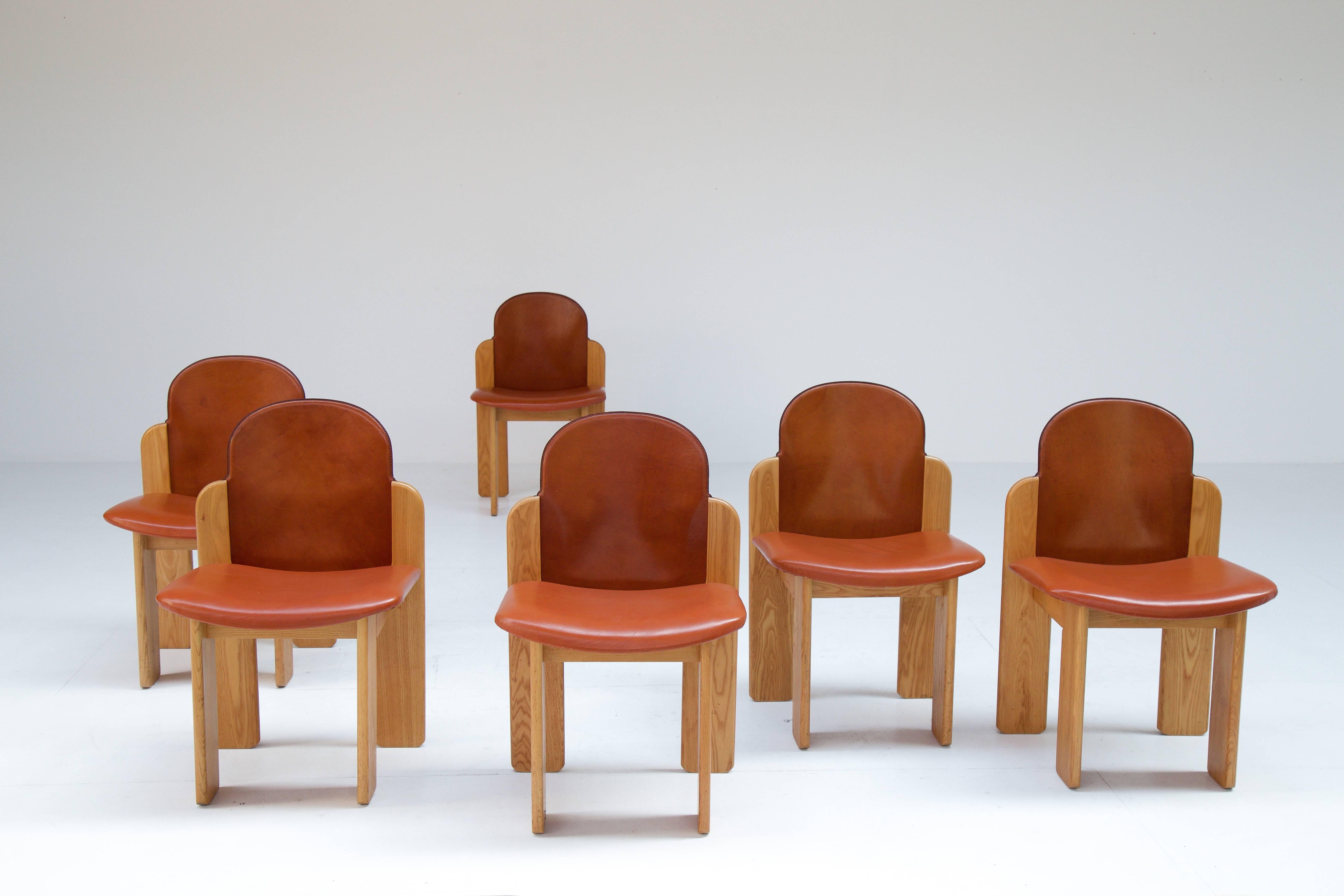 Italian Set of Six Dining Chairs by Silvio Coppola for Fratelli Montina For Sale