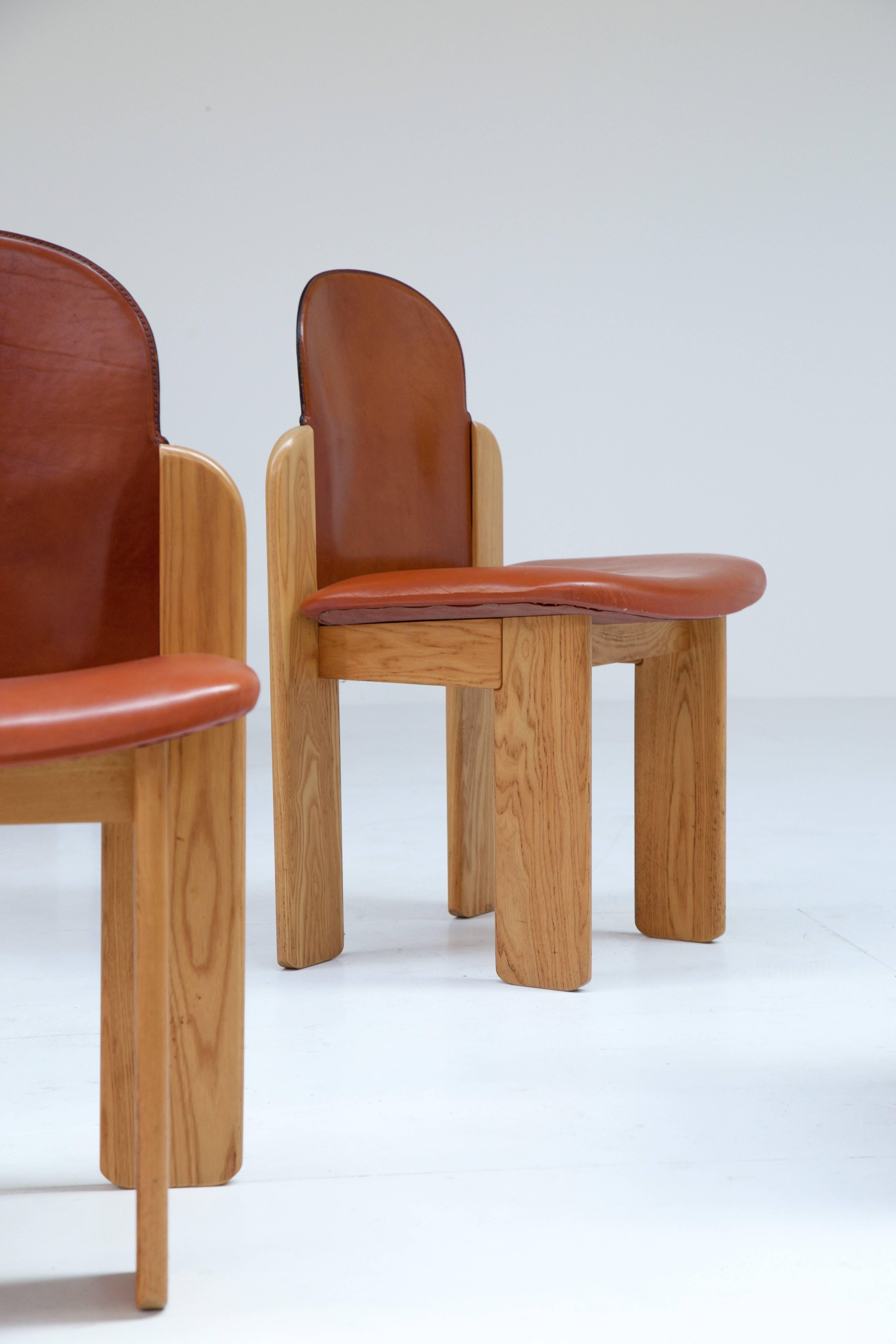 Late 20th Century Set of Six Dining Chairs by Silvio Coppola for Fratelli Montina For Sale