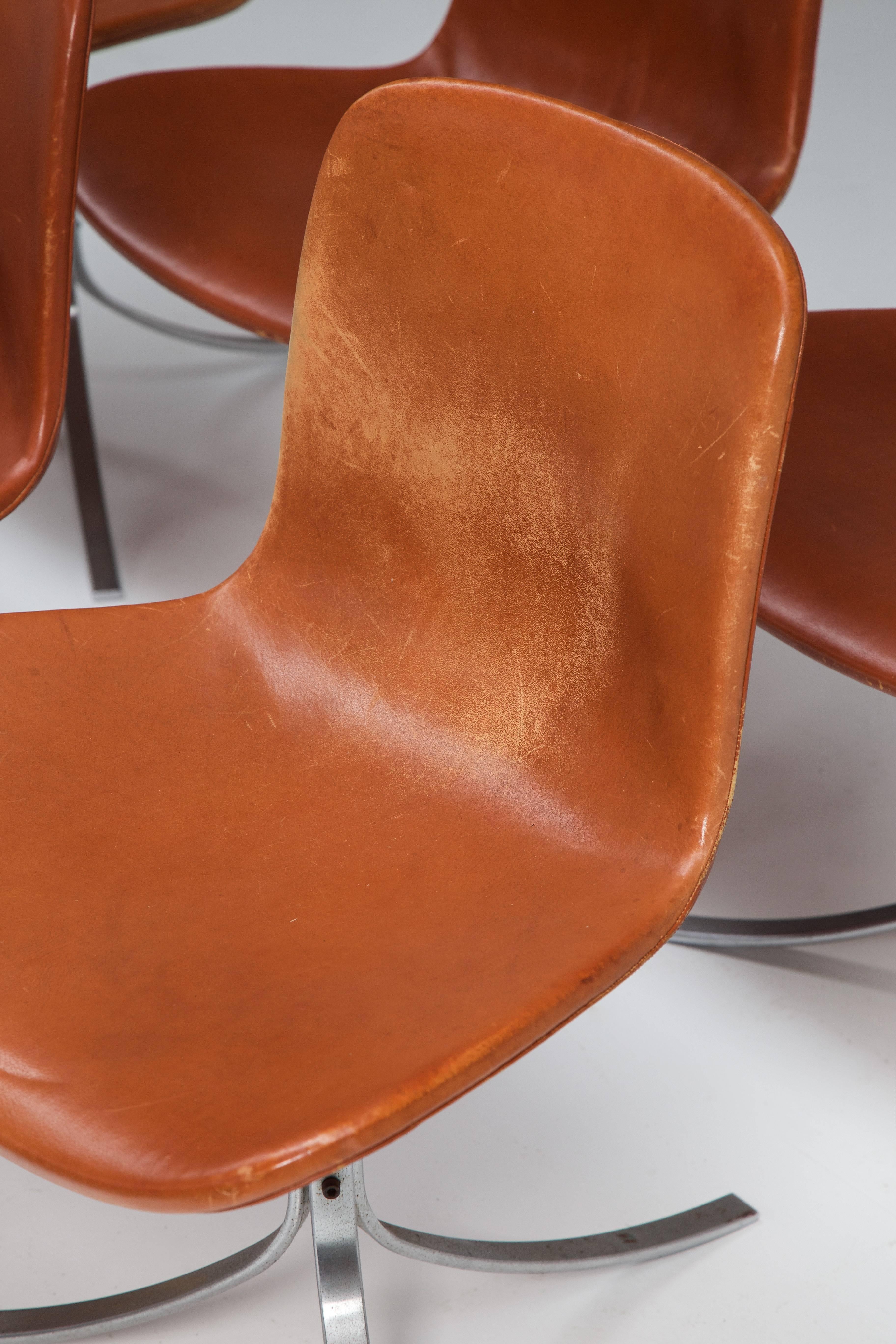 Mid-20th Century Set of Six Poul Kjærholm PK9 Chairs For Sale